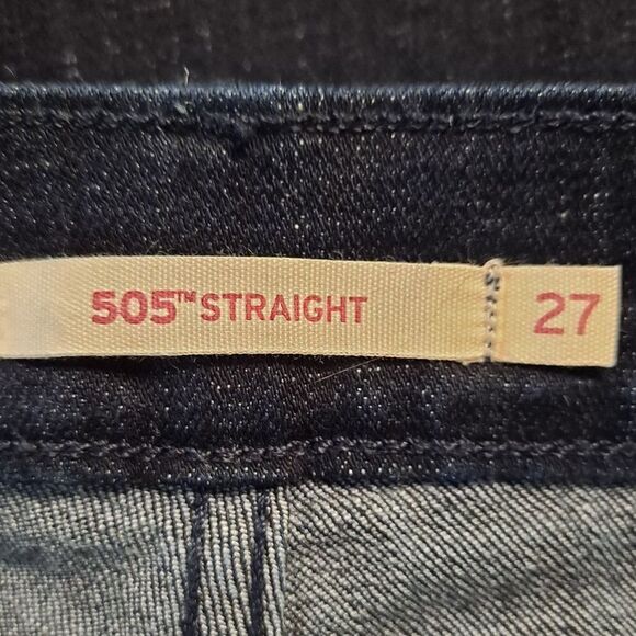 Levi's 505 Straight Jeans Indigo 27 - Picture 3 of 6